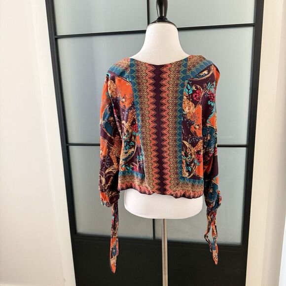 Free people catch me if you can blouse jacket kimono XS Artsy Festival Boho - Picture 4 of 10